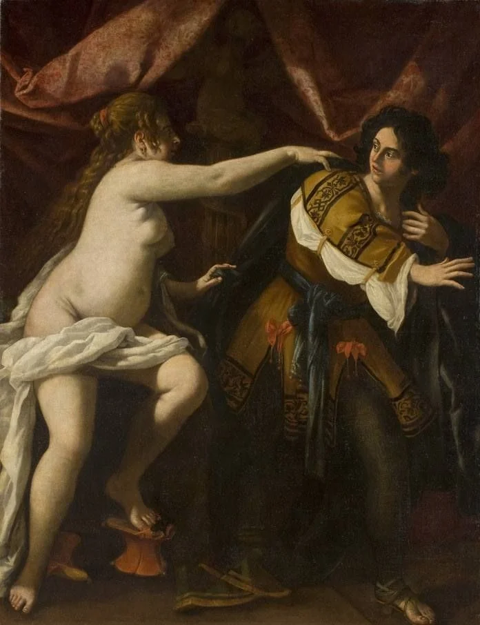 Joseph und Potiphars Weib, detail