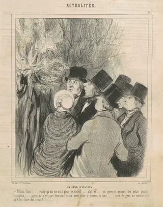 Un jour déclipse, by Honoré Daumier, ink, 1846