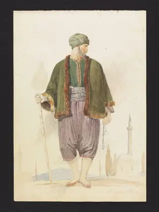 Mahmoud - Athens -, by Charles Lock Eastlake, watercolor, 1818