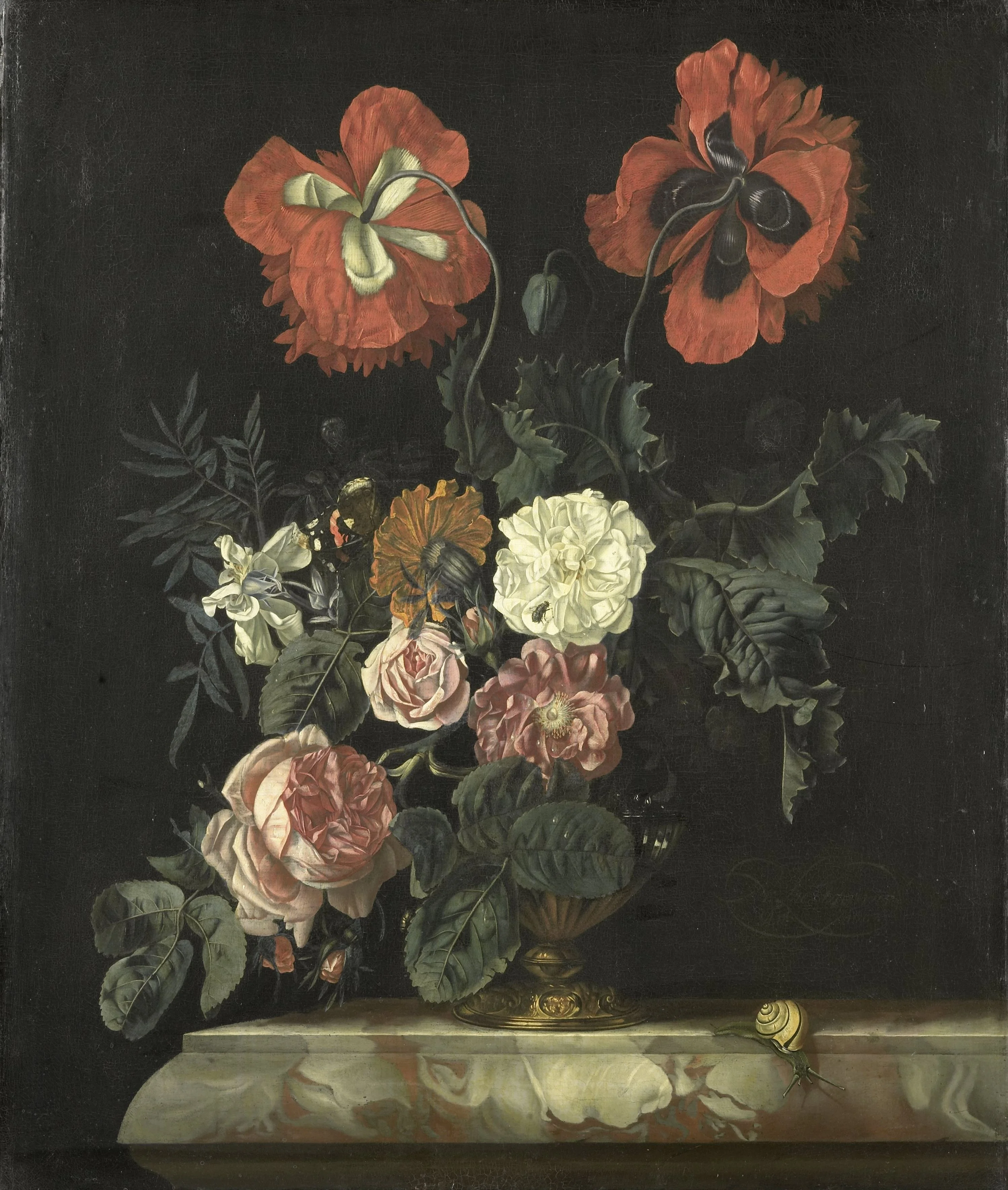 Still life with flowers, detail