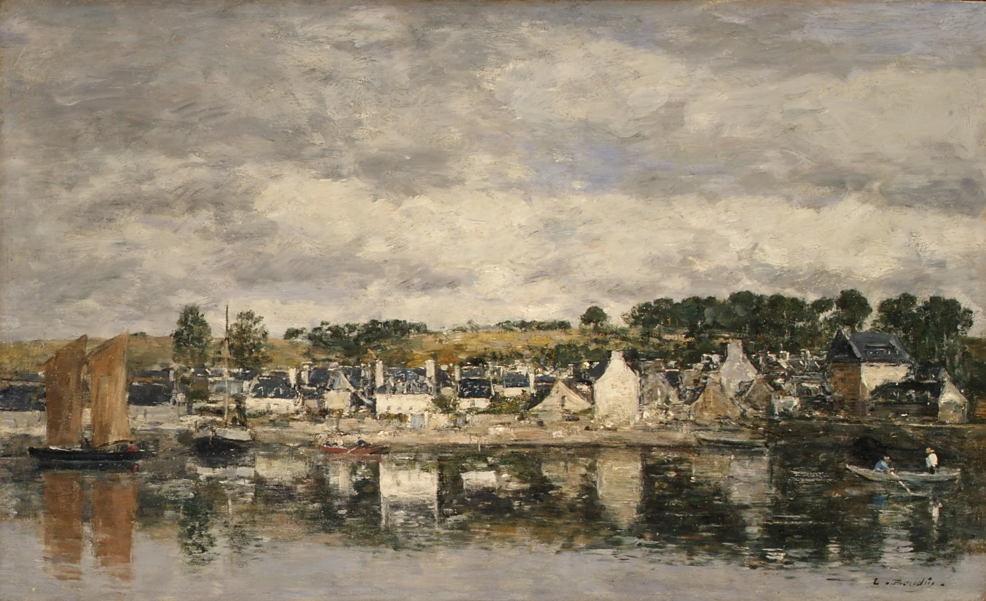 Village by a River, detail