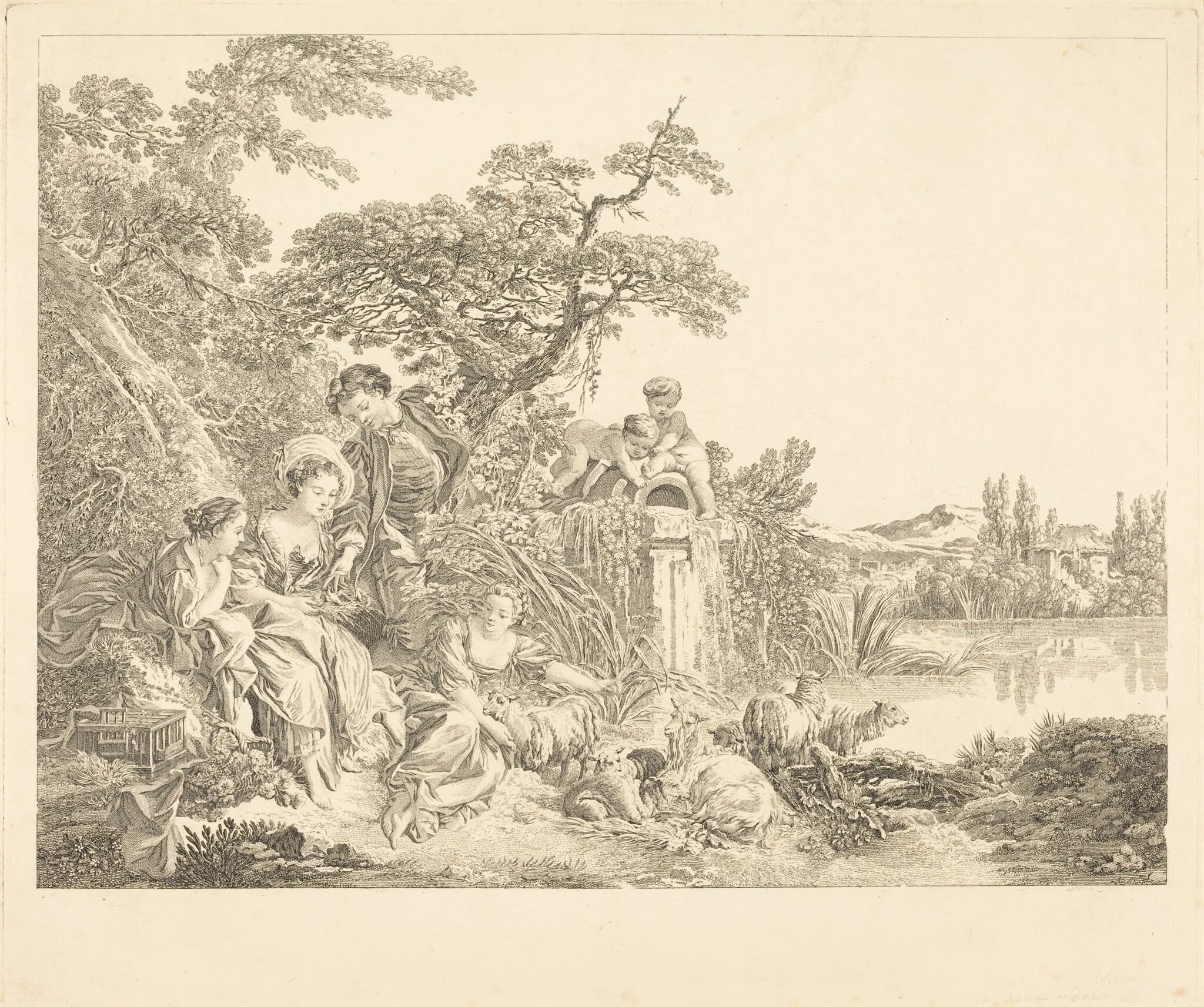 Les présents du berger, detail