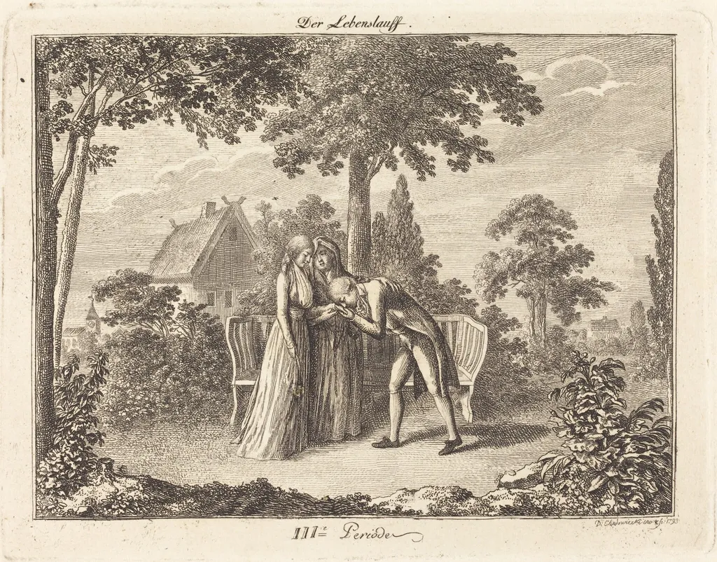 Bethrothal, by Daniel Nikolaus Chodowiecki, ink, 1793