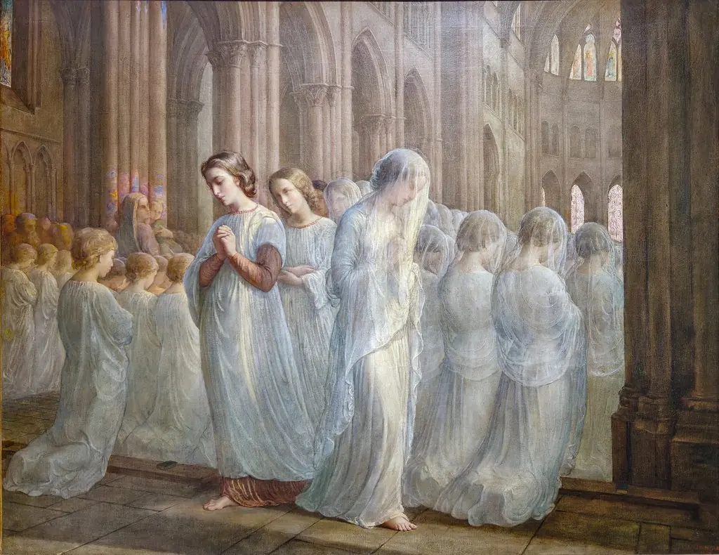 Poem of the Soul - First communion, by Louis Janmot, oil, 1854