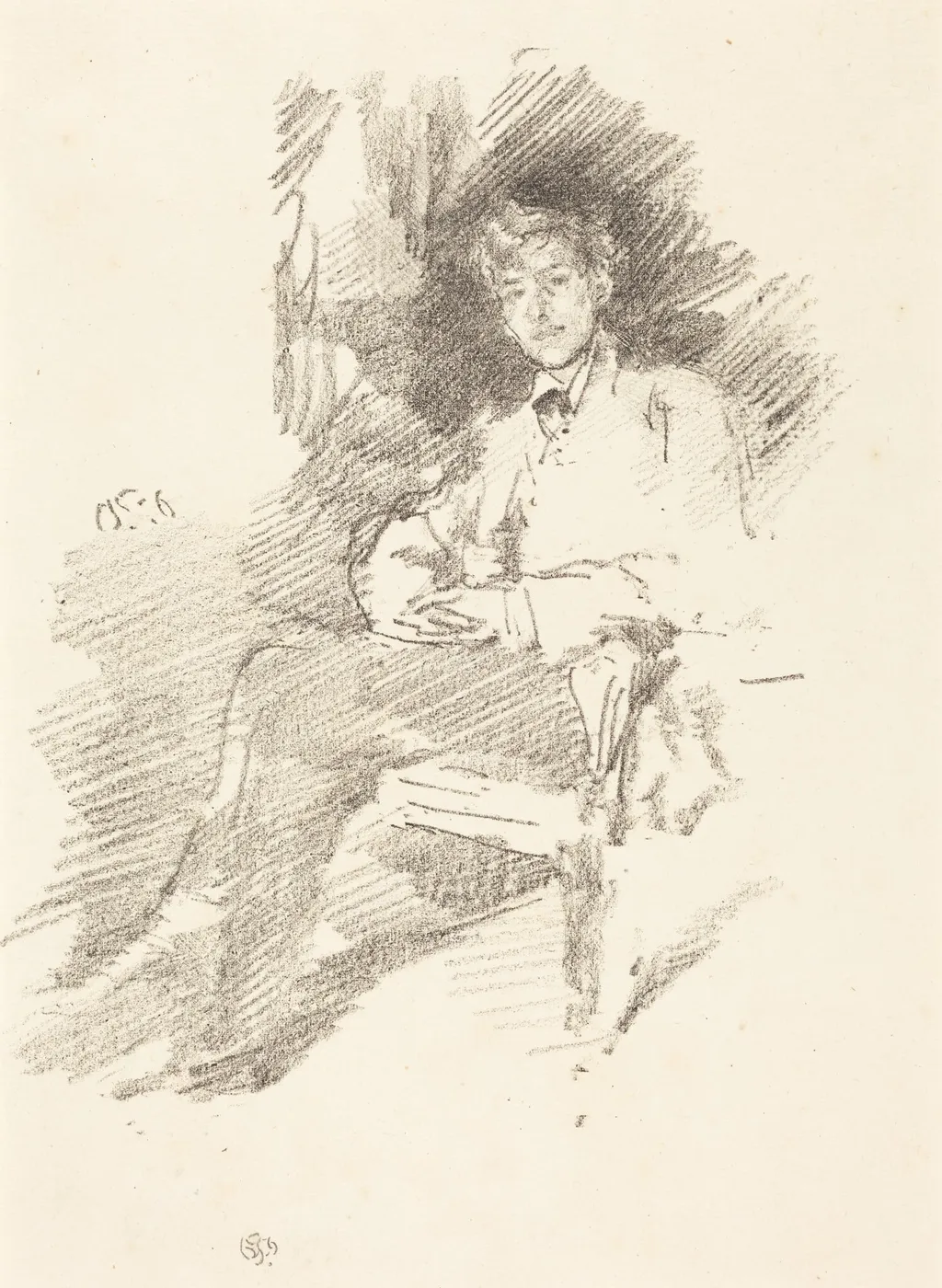 Walter Sickert, by James McNeill Whistler, ink, 1895