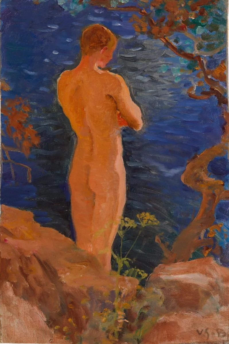 Heikki rannalla, detail