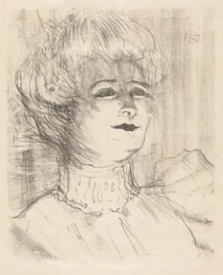 Jeanne Hading, by Henri de Toulouse-Lautrec, ink, 1896