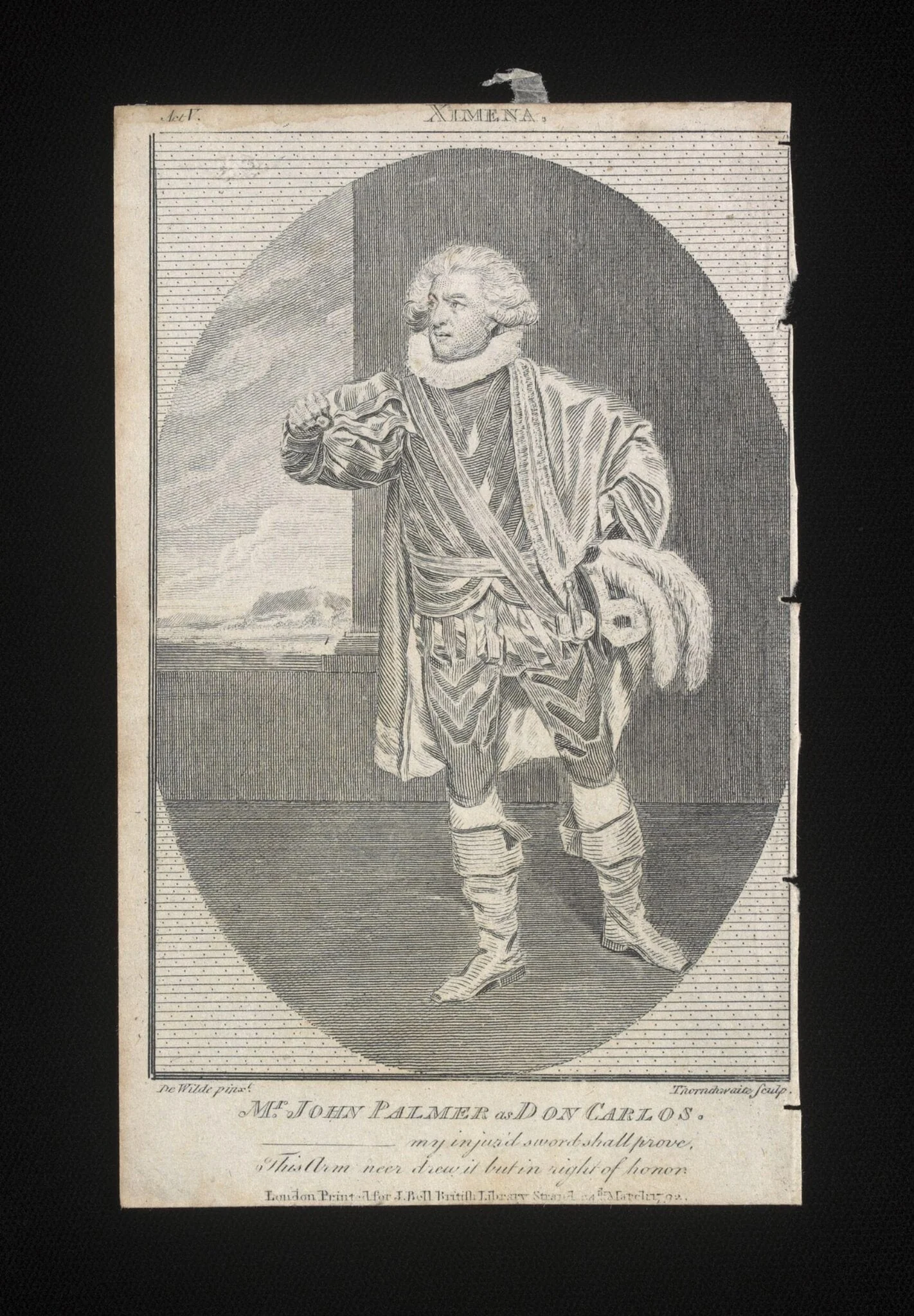 Mr John Palmer as Don Carlos, detail