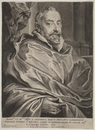 Anton Triest, by Pieter de Jode II, ink, 1632