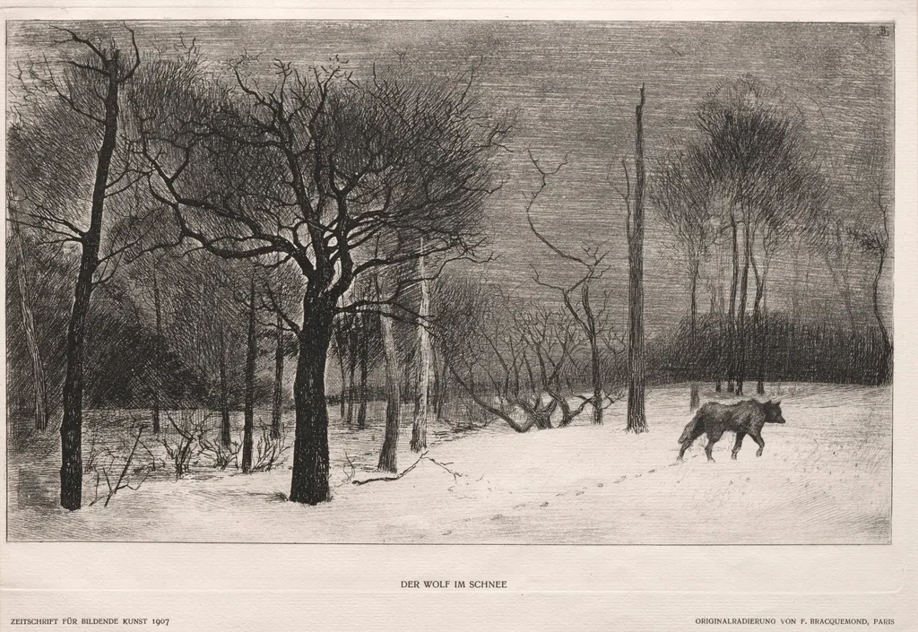 Winter, by Félix Bracquemond, 1862