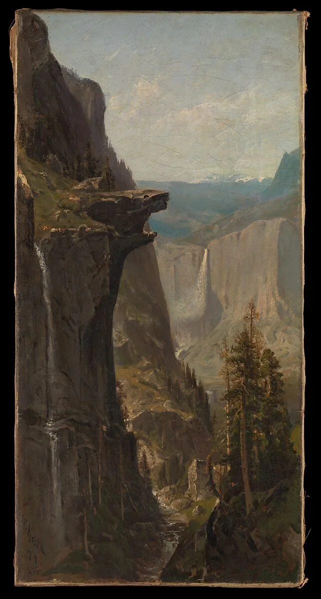 Yosemite Falls, from Glacier Point, detail