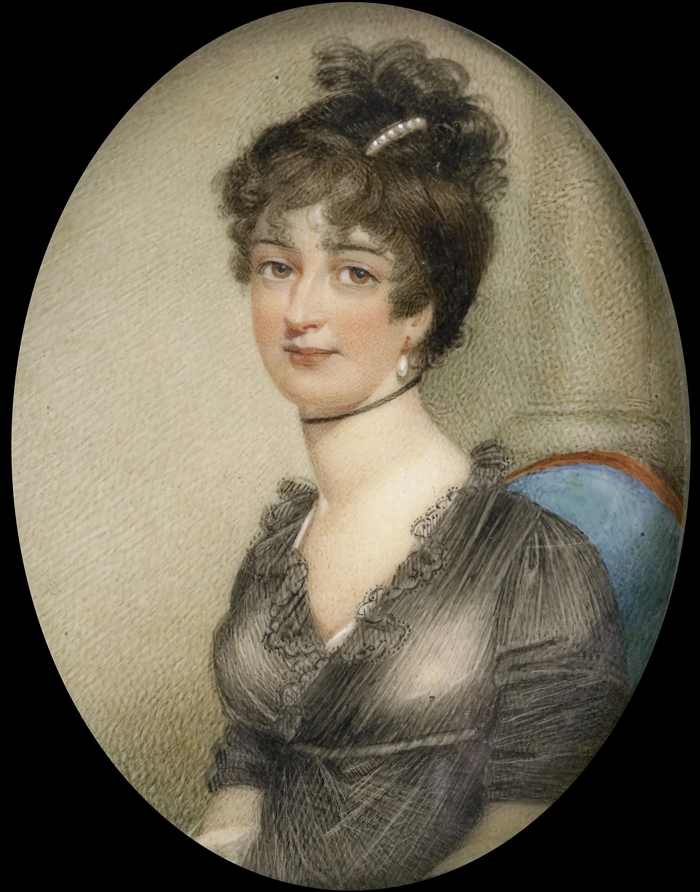 Portret van een vrouw, detail