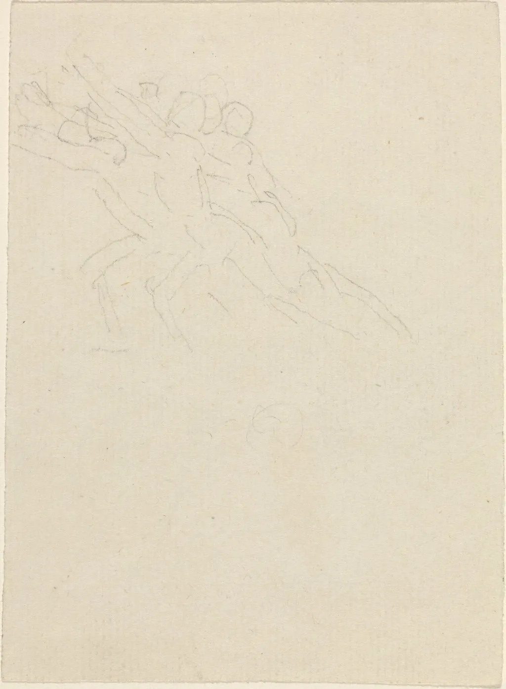 Running Figures with Arms Raised, by John Flaxman, graphite, 1790