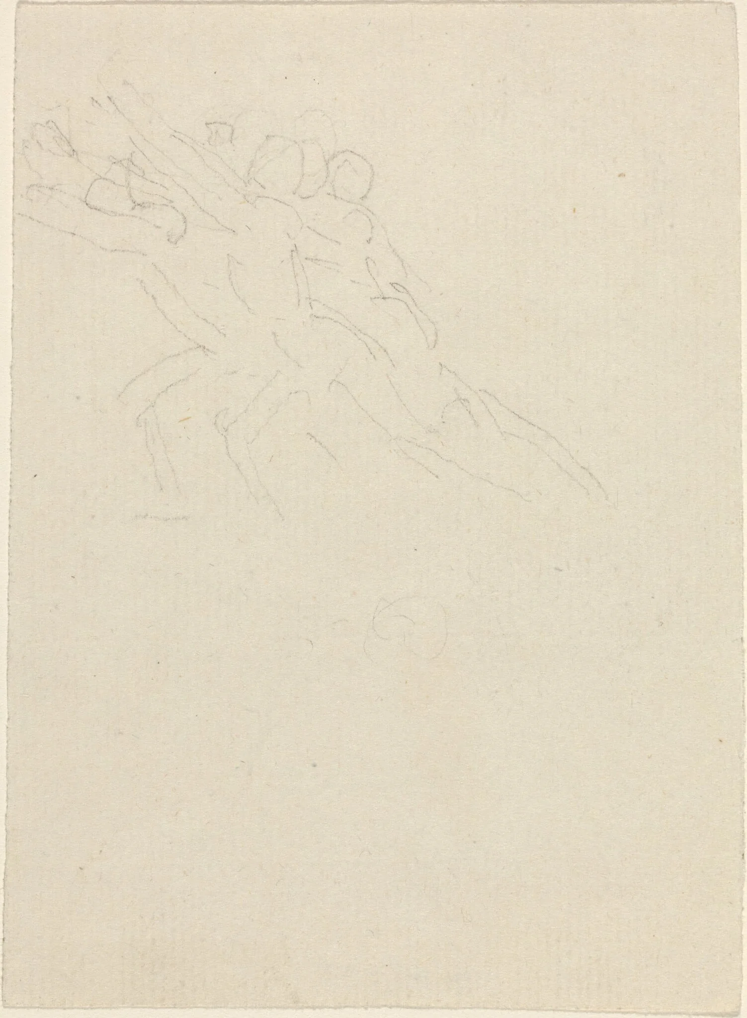 Running Figures with Arms Raised, detail