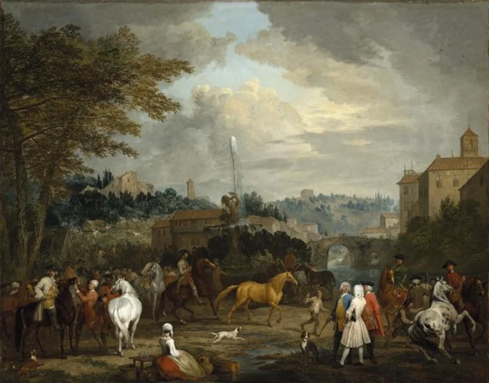 Horse market, detail