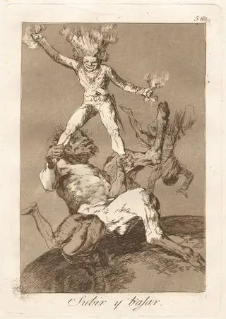 Subir y bajar (To Rise and To Fall), by Francisco de Goya, ink, 1799