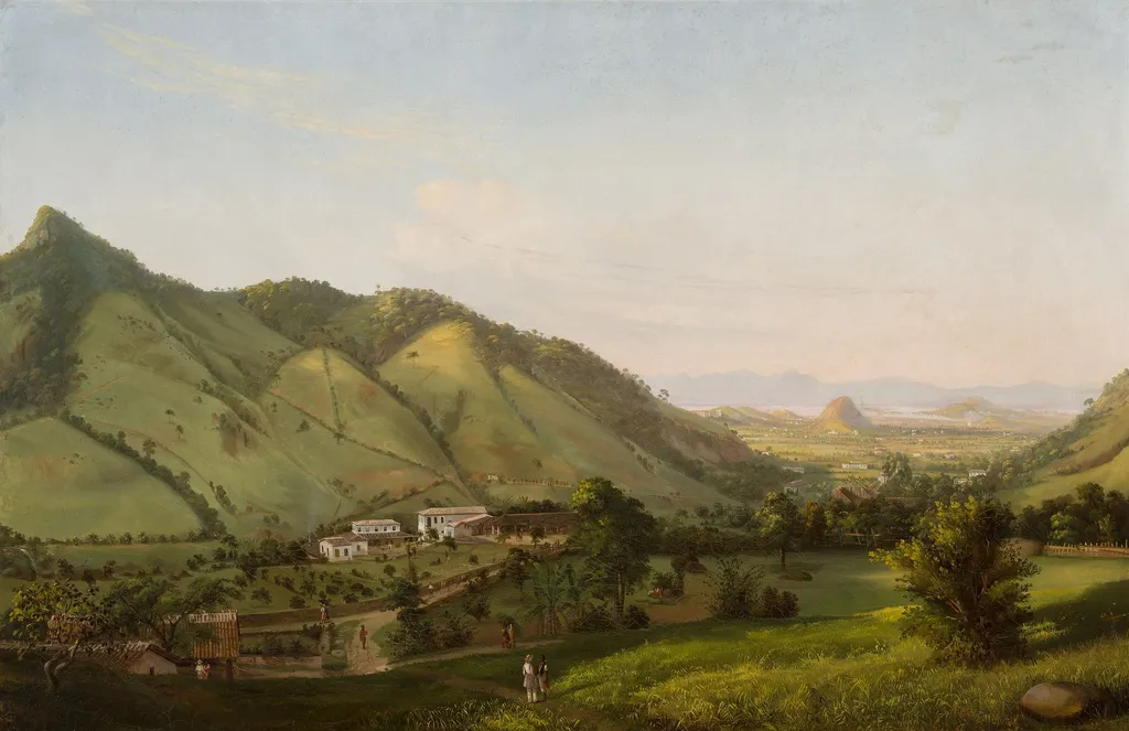 Meuron factory in Andaraí, Río de Janeiro, by Jean-Jacques François Coindet, oil, 1840