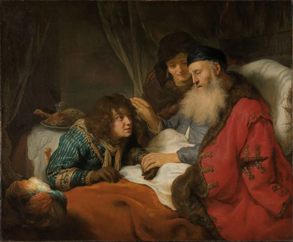 Isaac Blessing Jacob, by Govert Flinck, oil, 1638