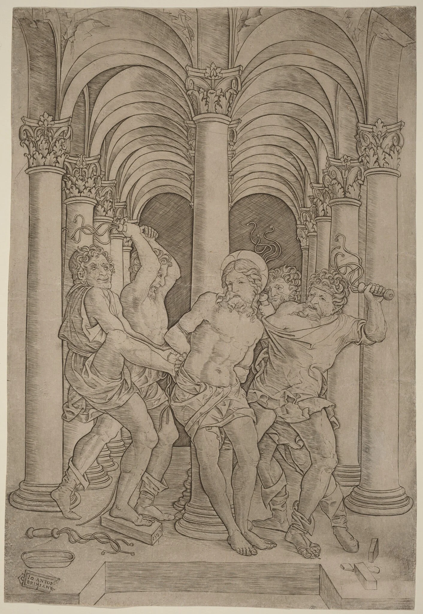 Flagellation, detail