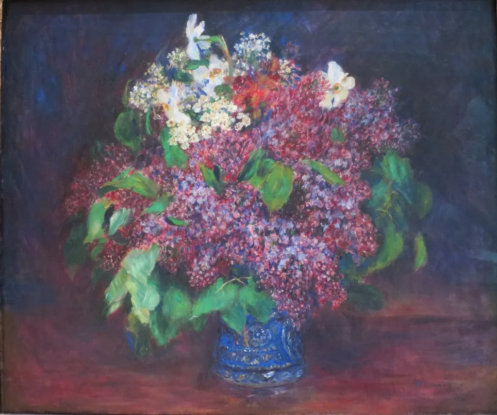 Bouquet of Lilacs, by Auguste Renoir, oil, 1889