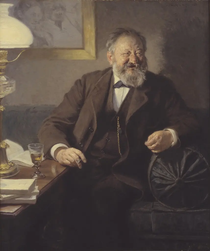 Portræt af Sophus Schandorph, by Peder Severin Krøyer, oil, 1898