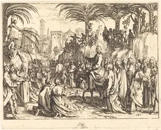 The Entry into Jerusalem, by Jacques Callot, ink, 1635