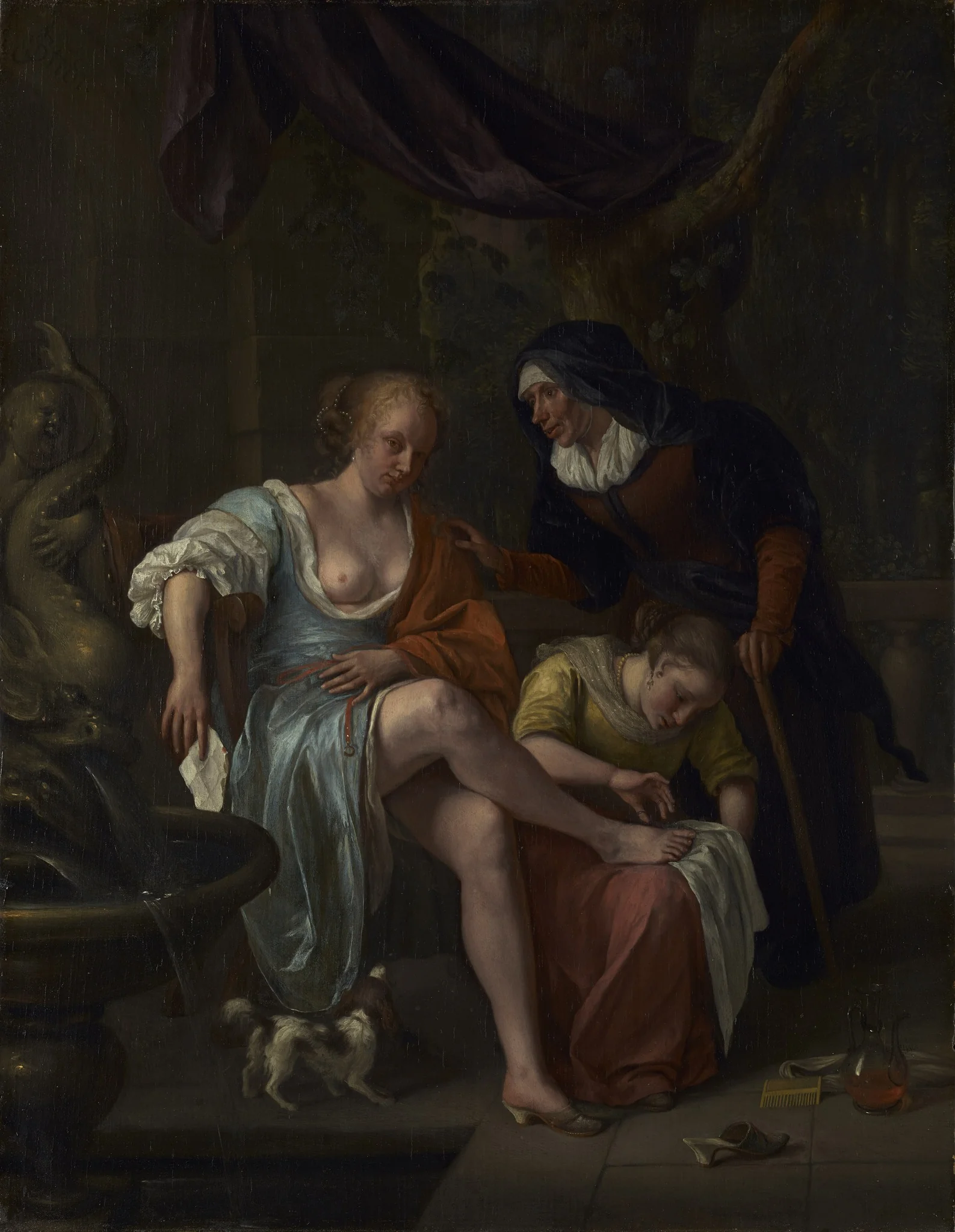 Bathsheba after the Bath, detail