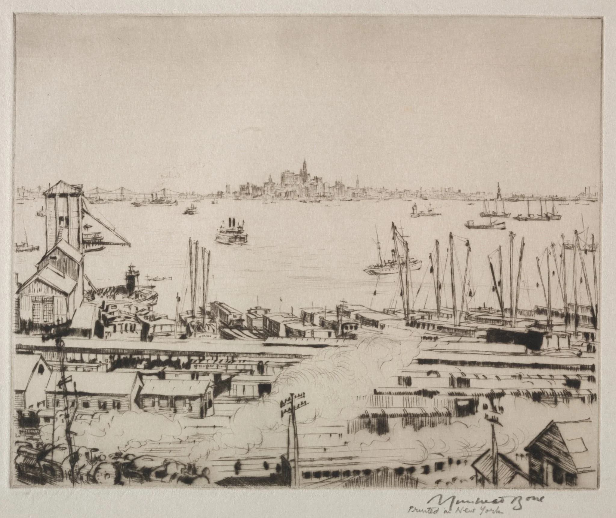 Manhattan from Staten Island, detail