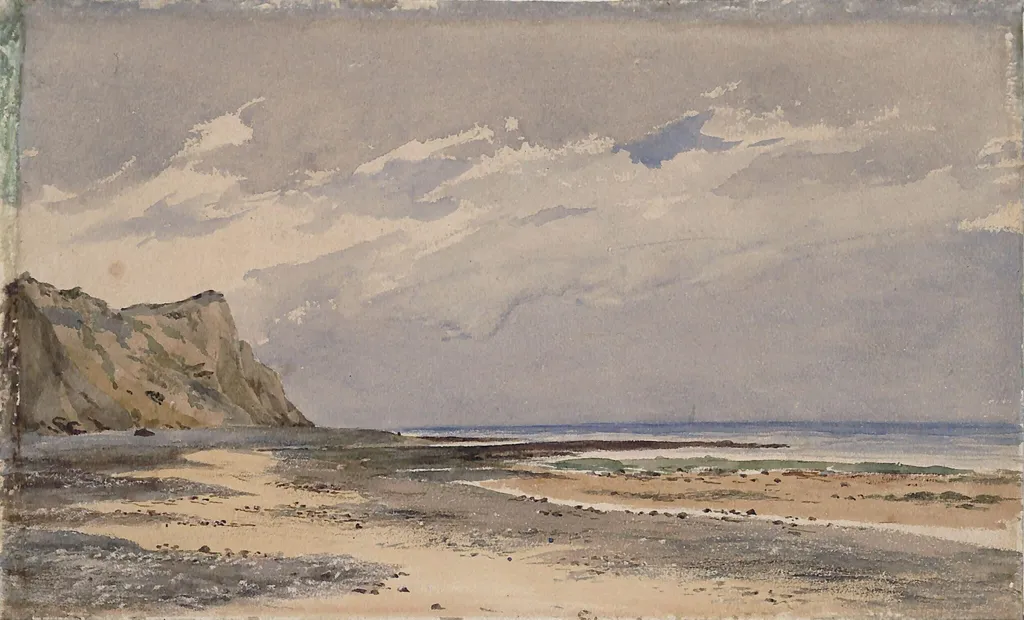 Shore Scene, Sheringham, Norfolk, by James Stark, watercolor, 1825