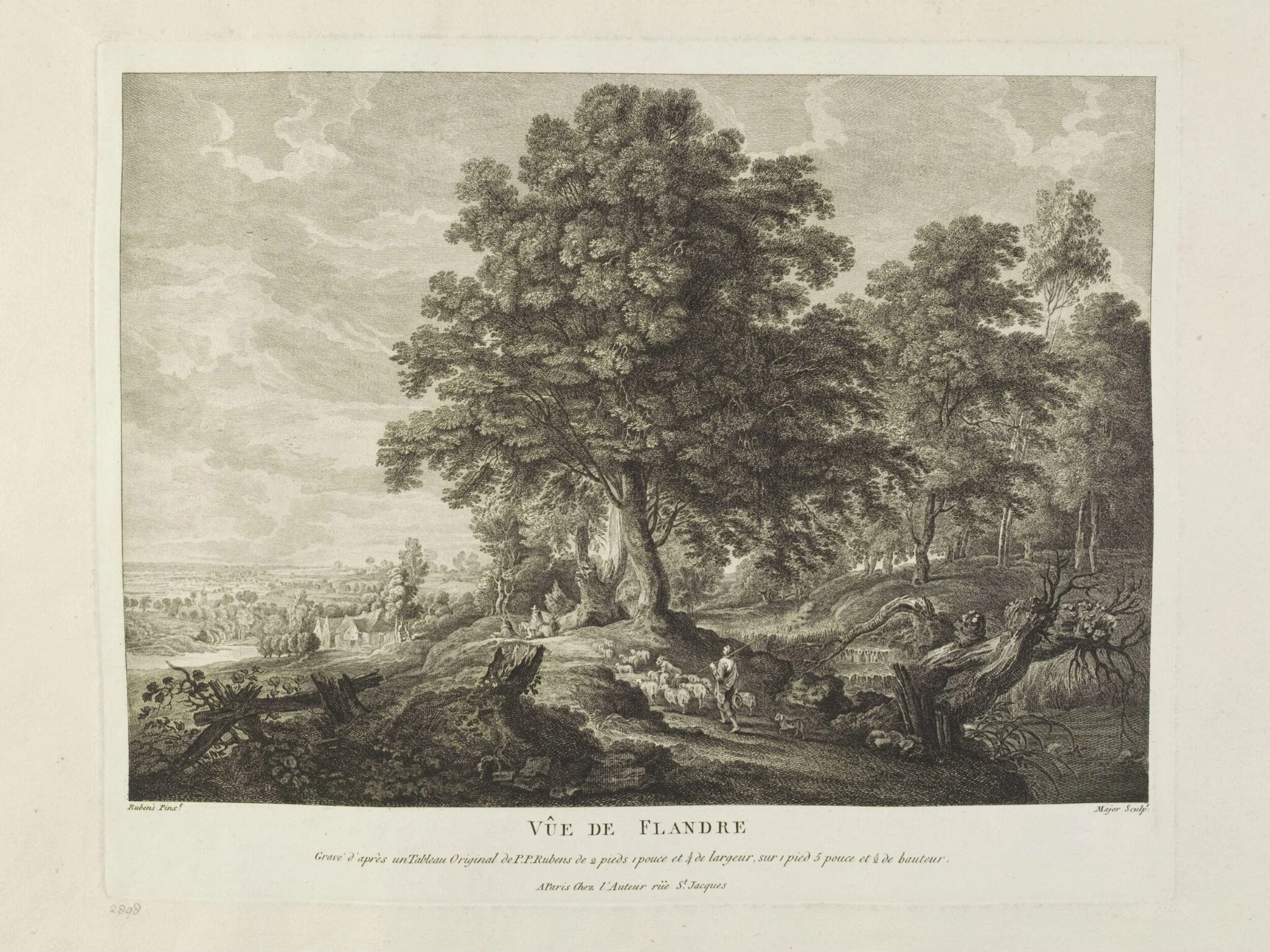 Vûe de Flandre, detail