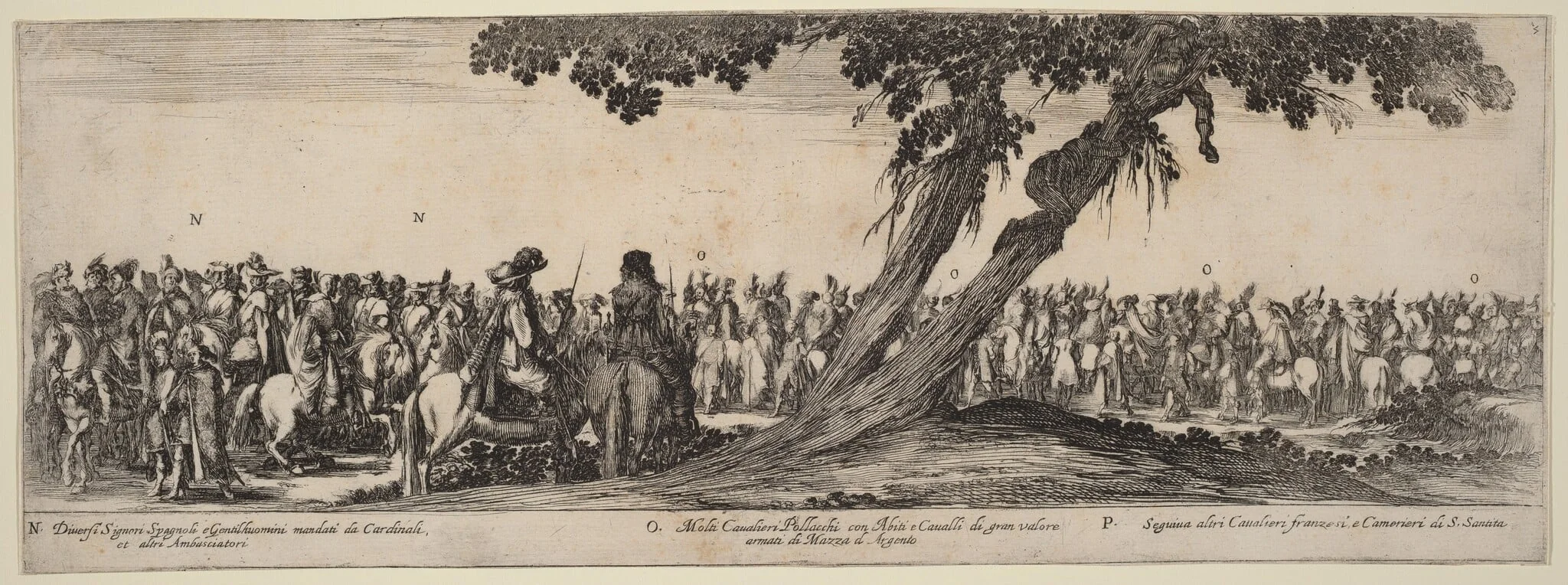 Spanish Gentlemen, Polish and French Horsemen, detail