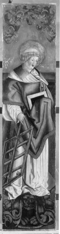 Hl. Laurentius (Rückseite: Rest eines Strahlenkranzes), detail
