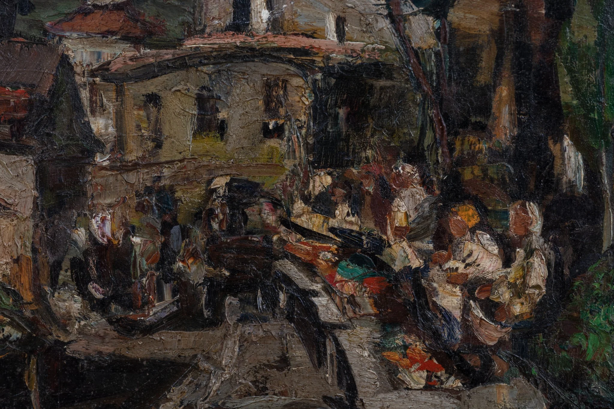 La piață, detail
