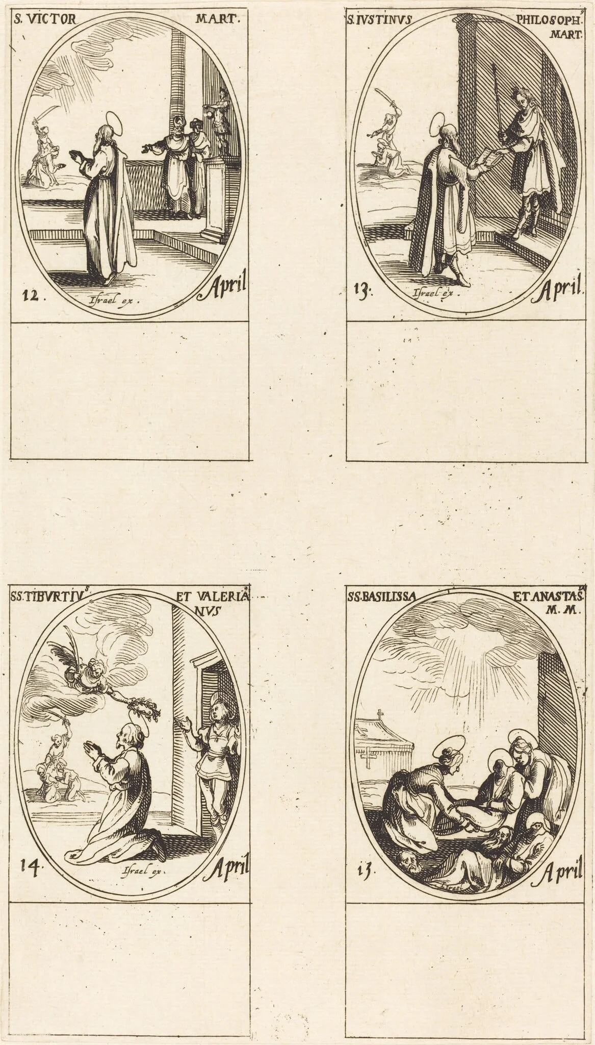 St. Victor; St. Justinus; Sts. Tiburtius and Valerianus; Sts. Basilissa and Anastasia, detail