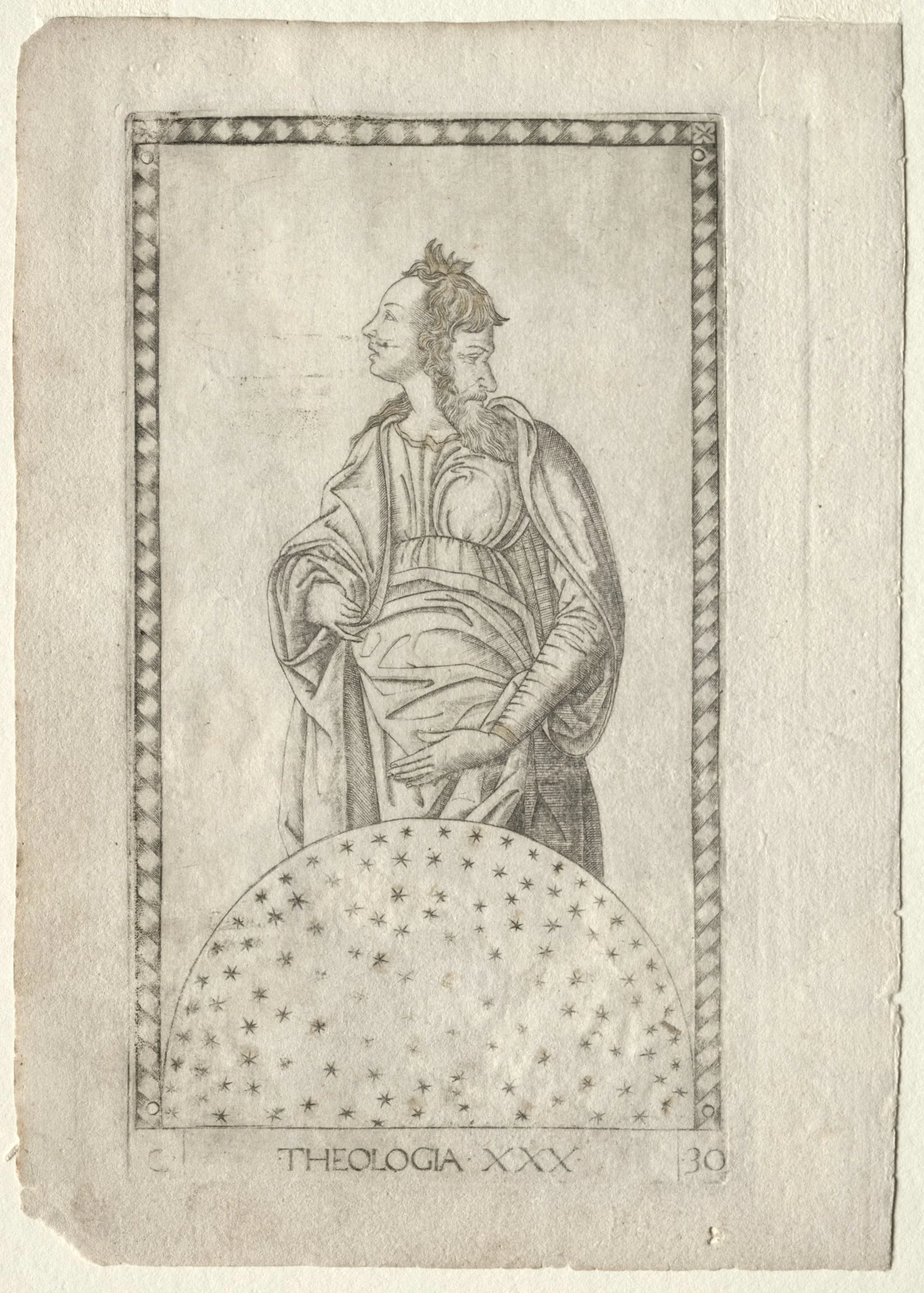 Theology (from the Tarocchi, series C: Liberal Arts, #30), detail