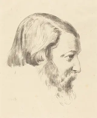 Paul Serusier, by Odilon Redon, ink, 1903