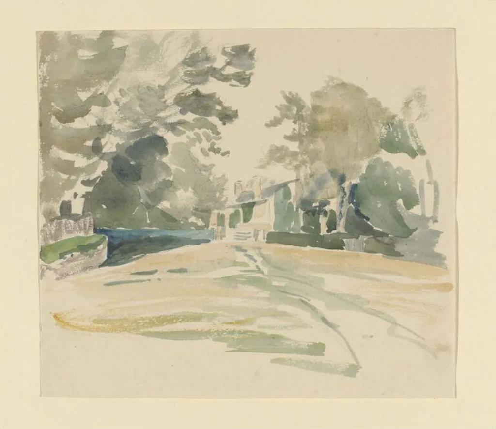 Sketch of Gwaynynog, Denbigh, by Beatrix Potter, watercolor, 1908