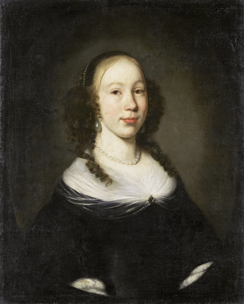 Portrait of a young woman, by Nicolaes Maes, oil, 1665
