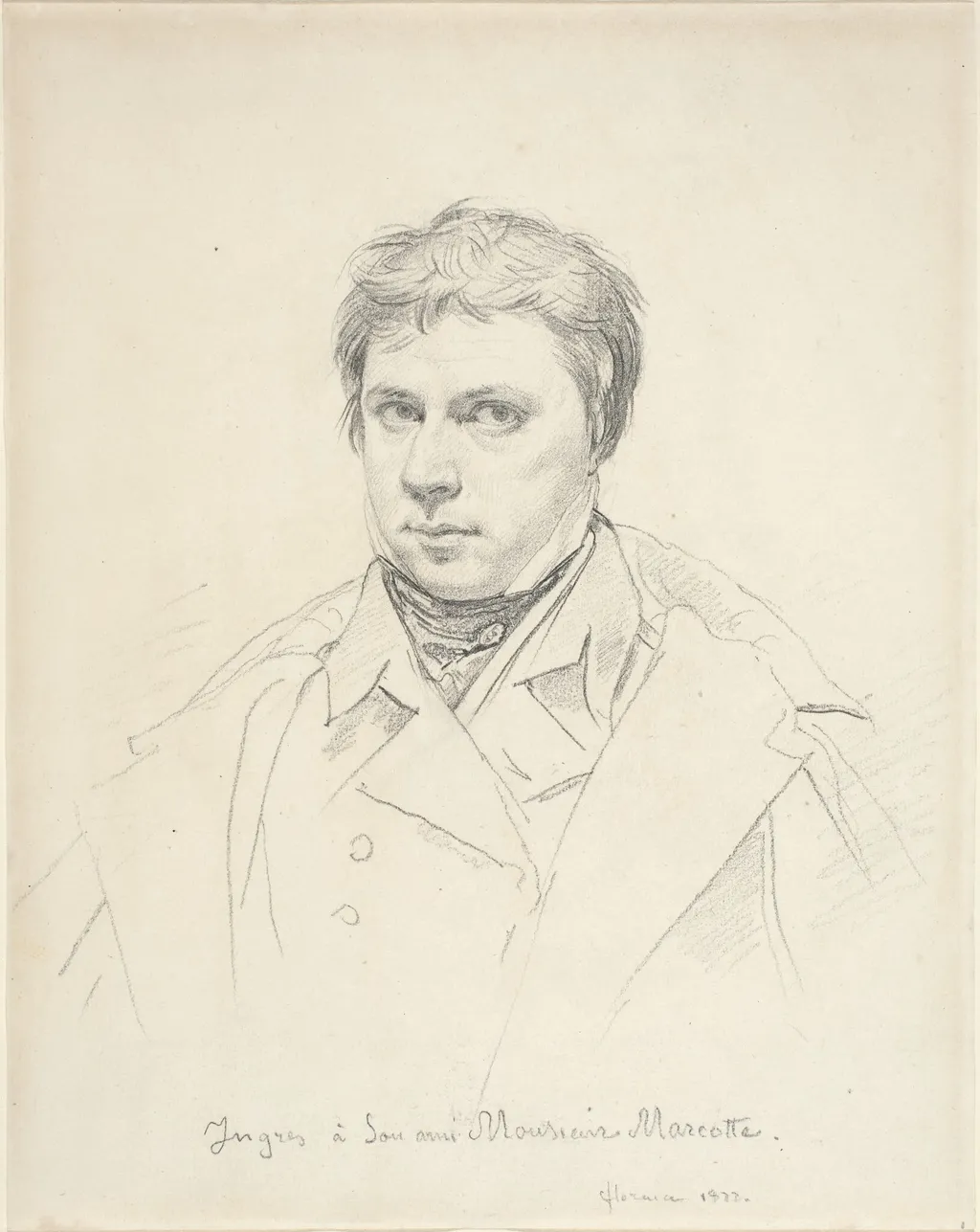 Self-Portrait, by Jean Auguste Dominique Ingres, graphite, 1822
