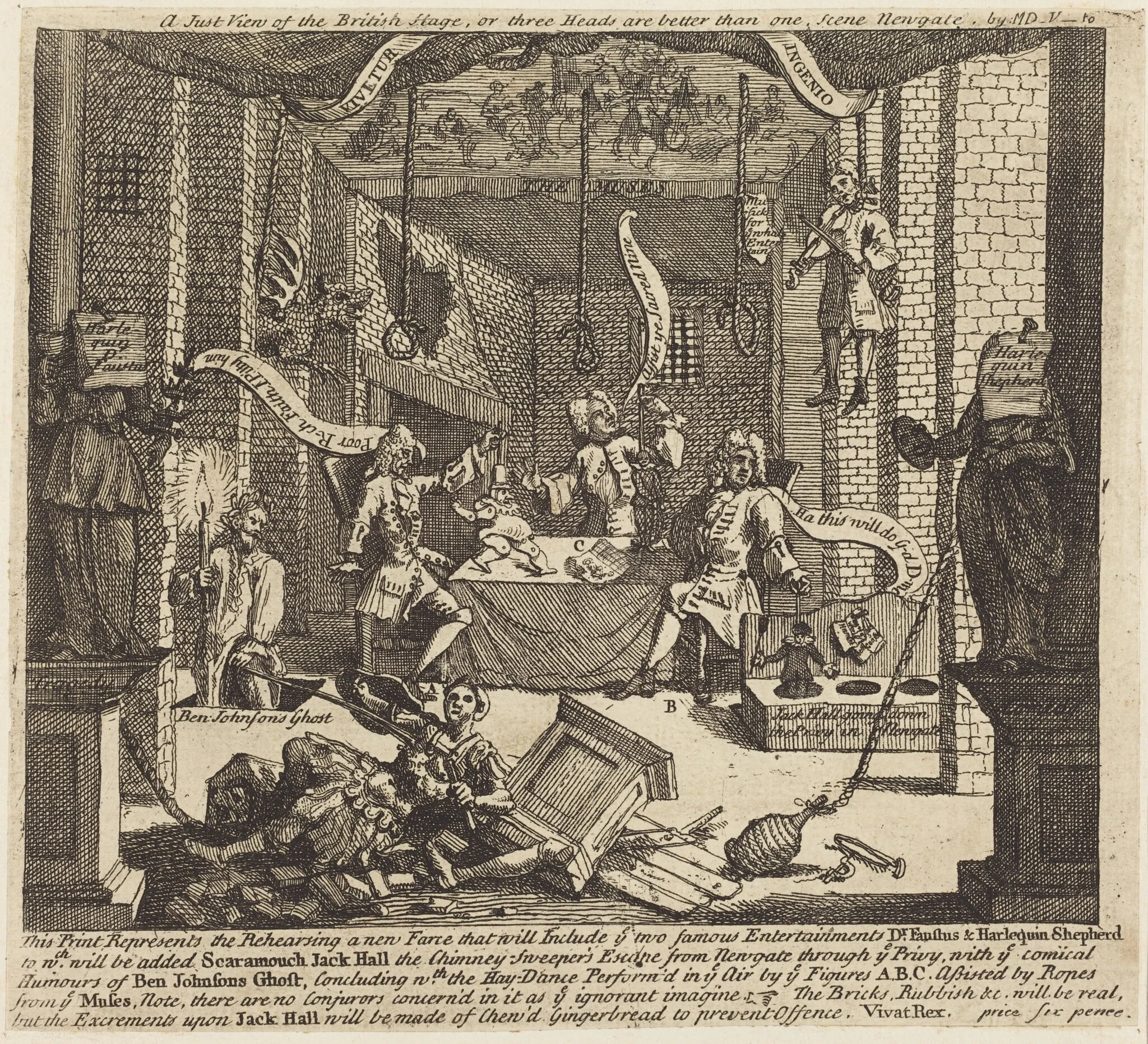 A Just View of the British Stage, detail