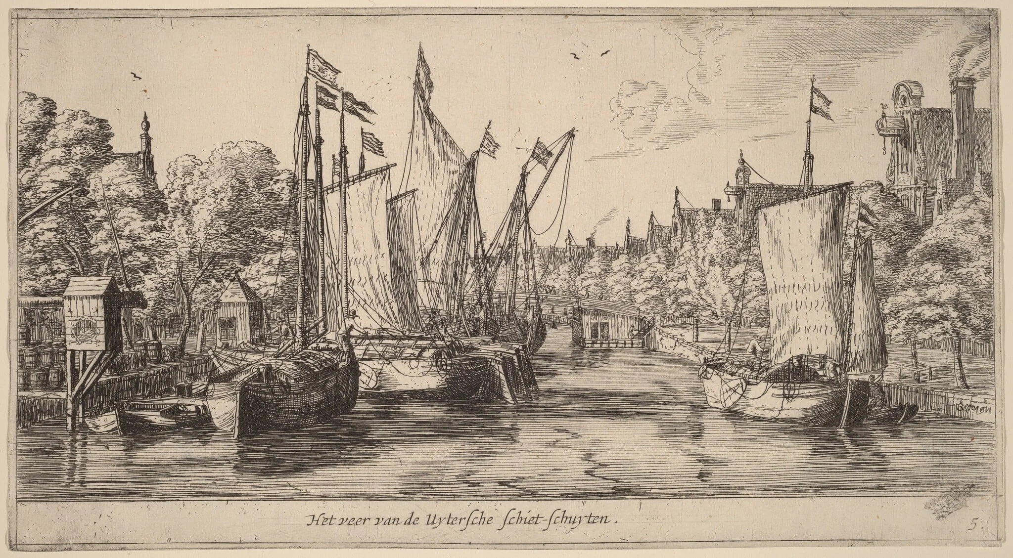 The Ferry to Utrecht (Het veer van der Uytersche schiet-schuyten), detail