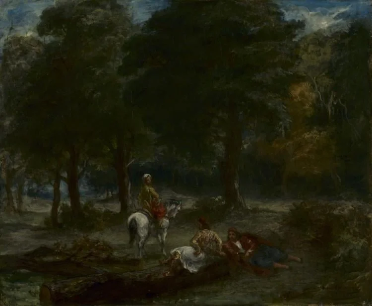 Greek Cavalry Men Resting in Forest, detail