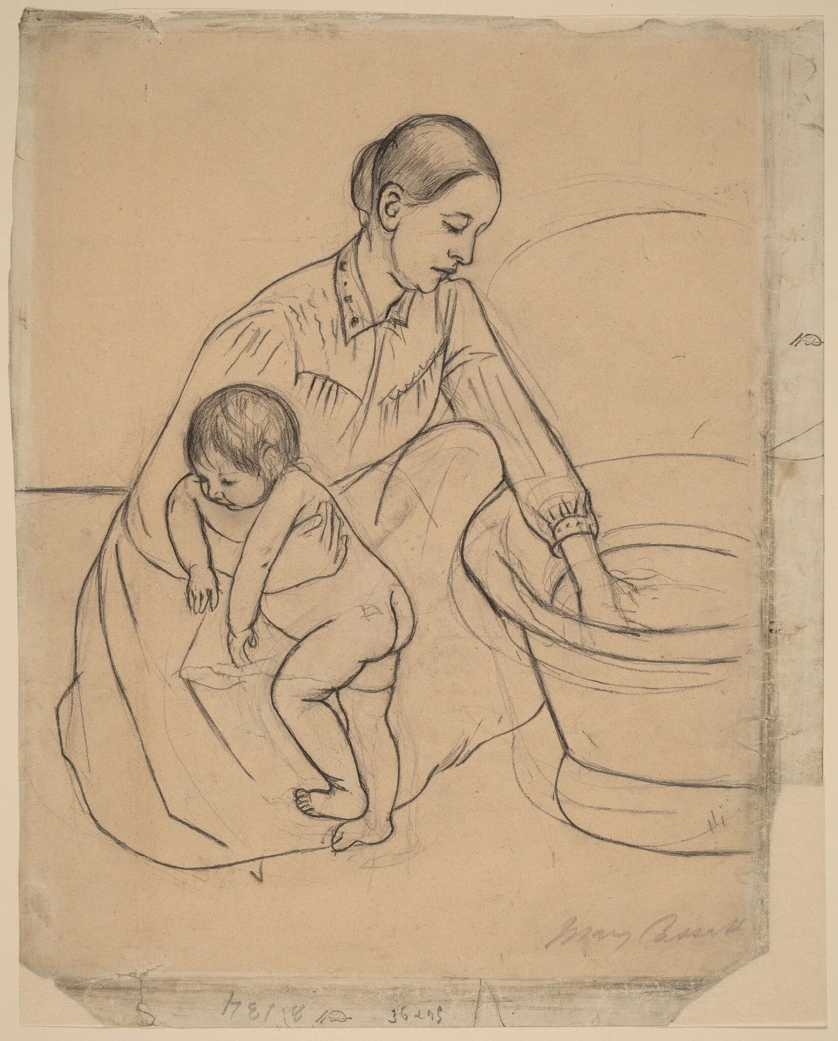 The Bath [recto], detail