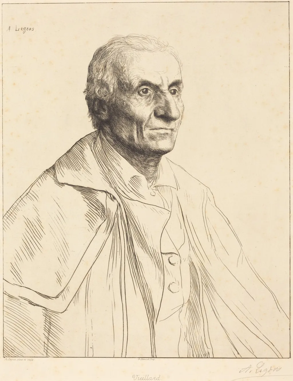 Large Spaniard (Le grand Espagnol), by Alphonse Legros, ink, 1874