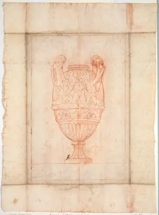 Vase Design for 'Suite of Vases': Plate 27, by Jacques François Saly, 1746