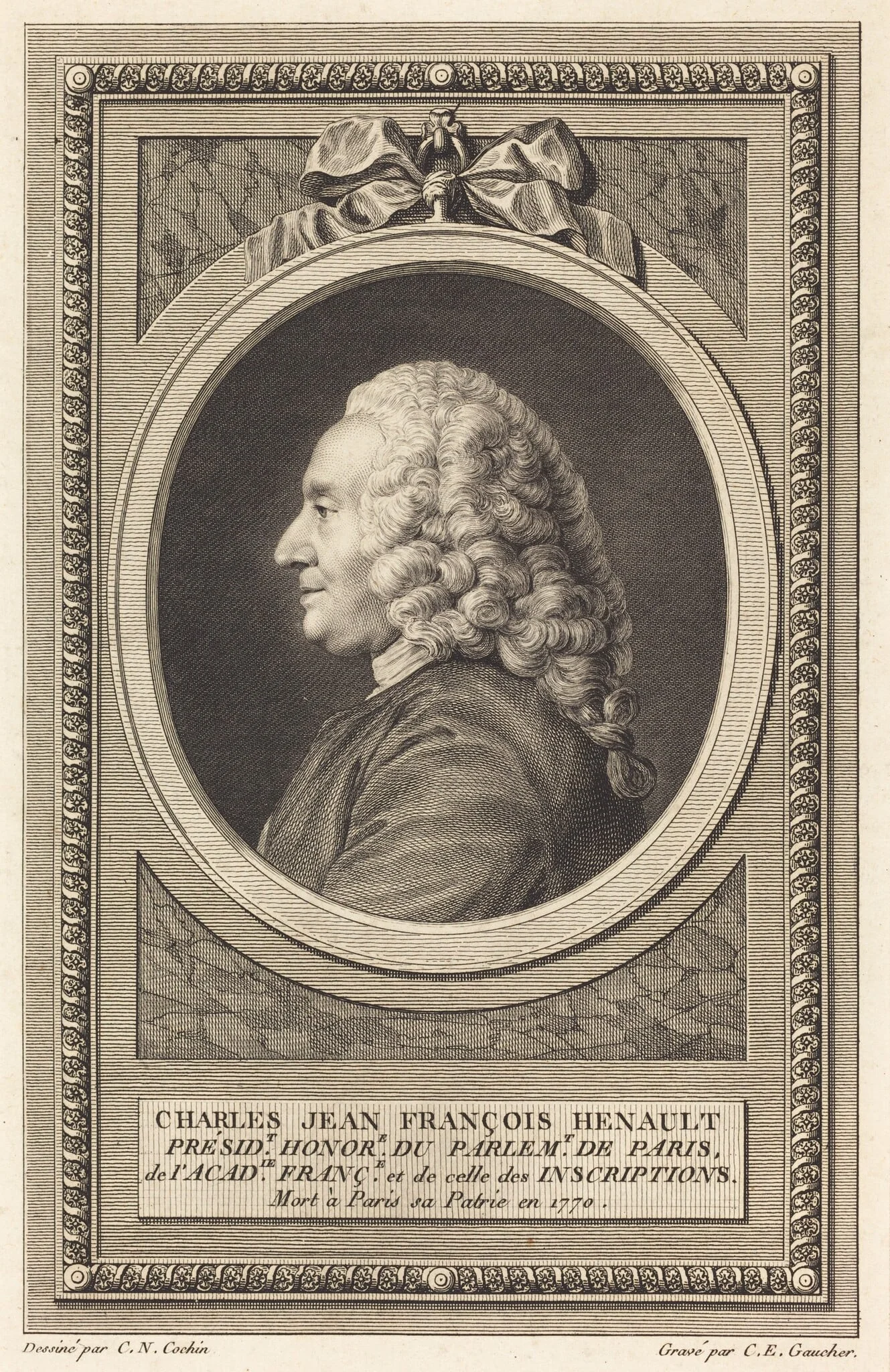 Charles Jean Francois Henault, detail