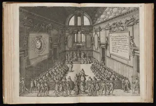 The Coronation of Cosimo I de' Medici, by Étienne Dupérac, ink
