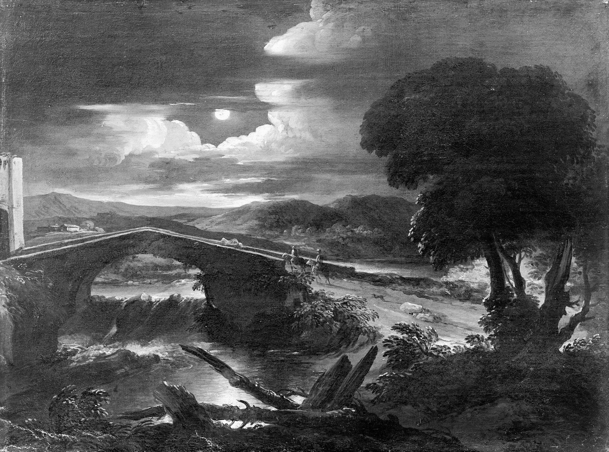 Mountainous landscape, detail