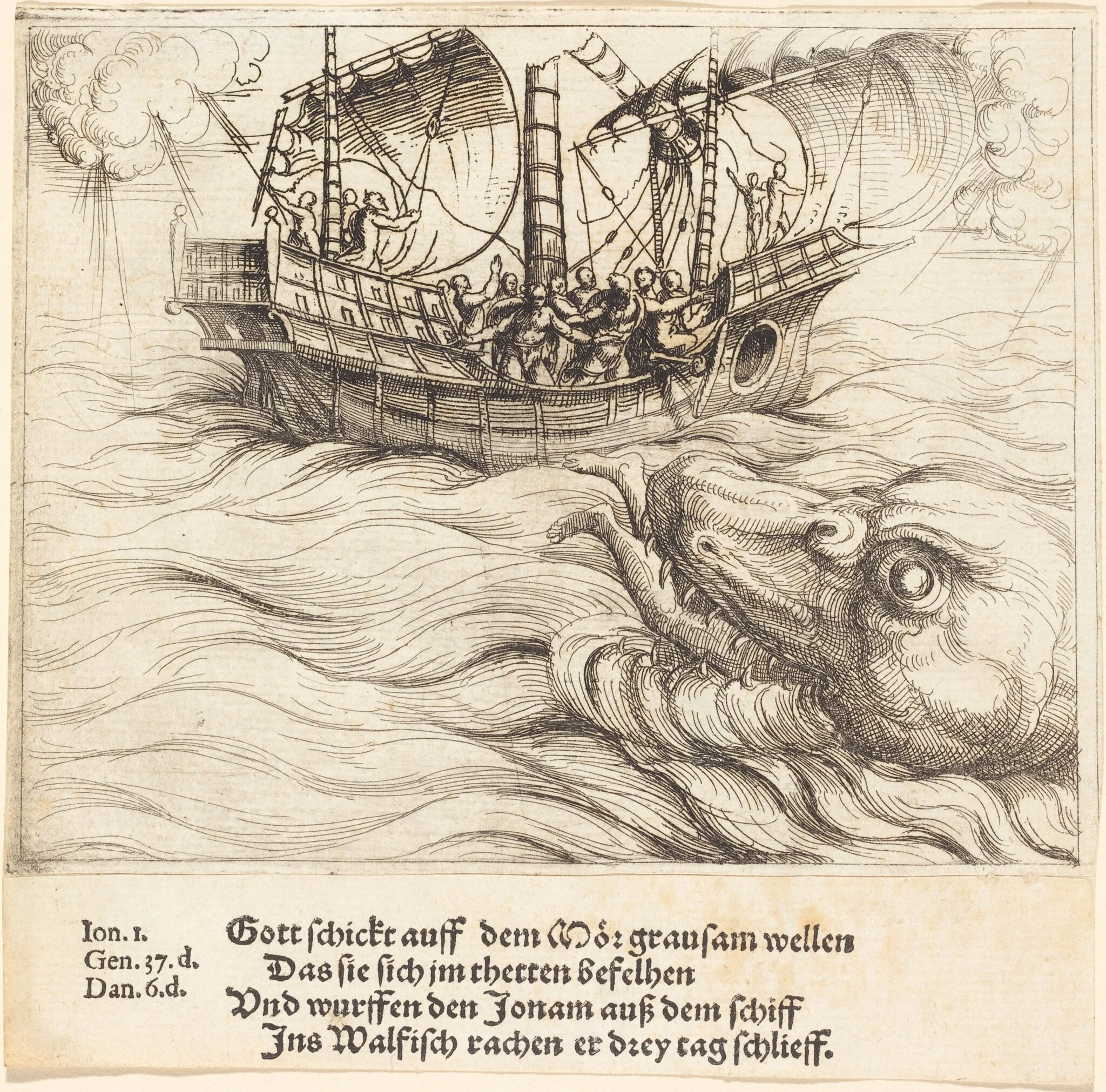 Jonah in the Whale, detail