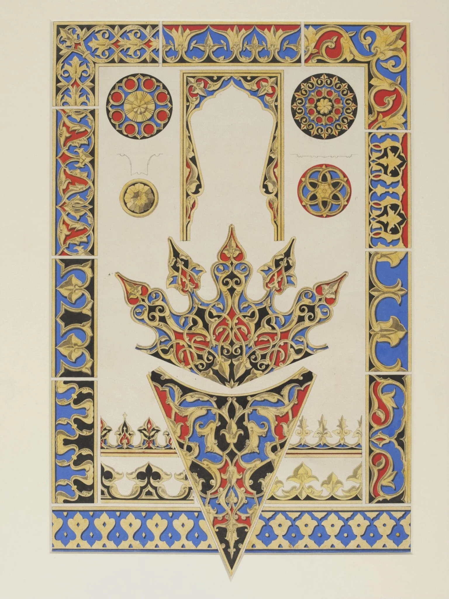Original drawing for 'The Grammar of Ornament', detail